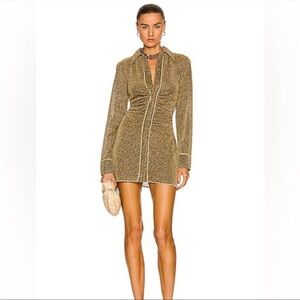 Oseree gold shirt dress size Xs